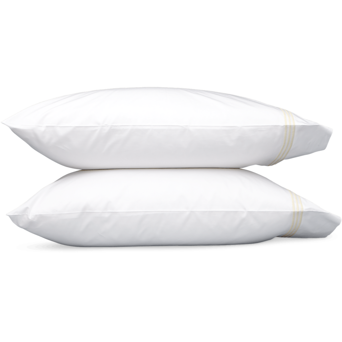 Matouk Bel Tempo Bedding Pillowcases White/Ivory Fine Linens