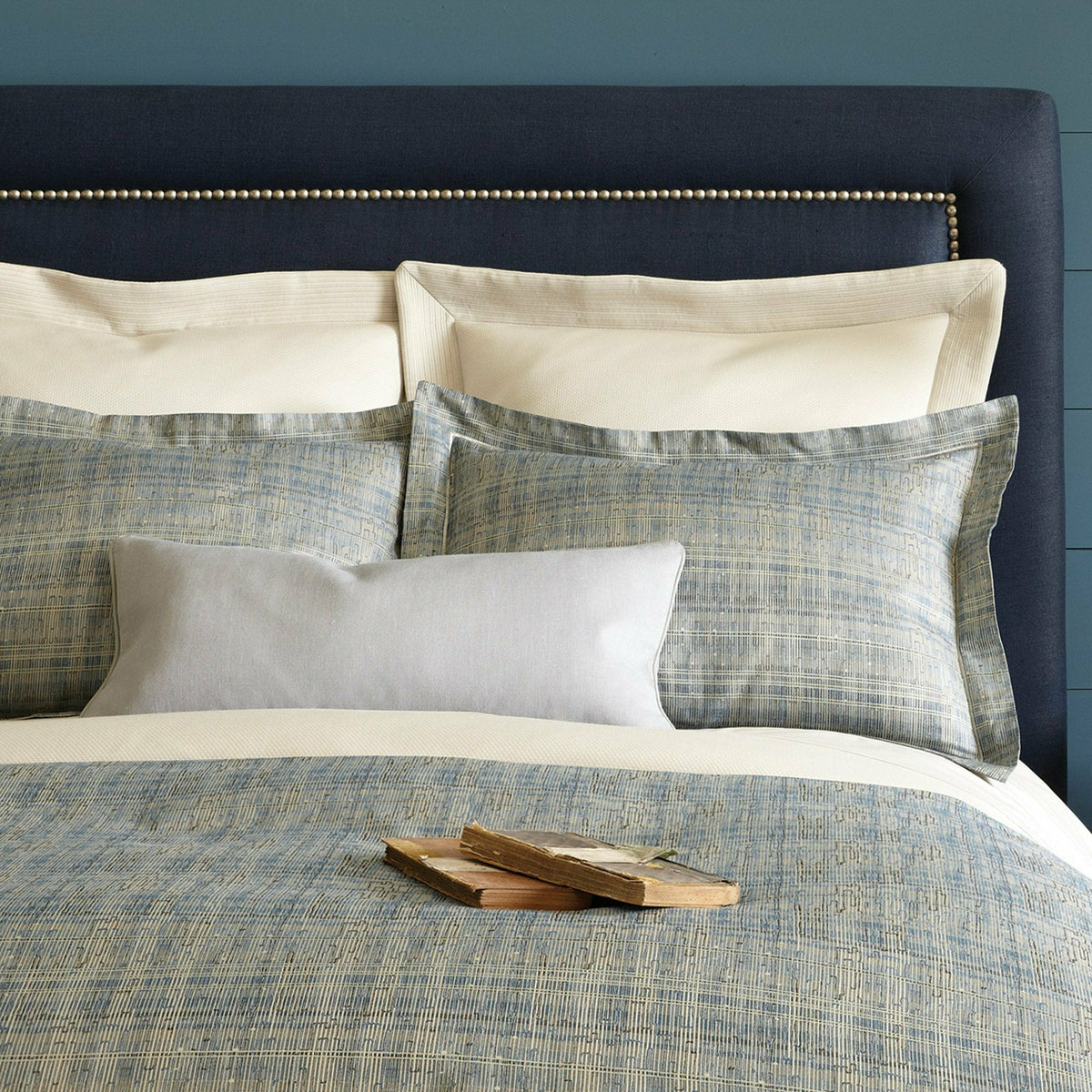 Peacock Alley Biagio Bedding Lifestyle Blue Fine Linens