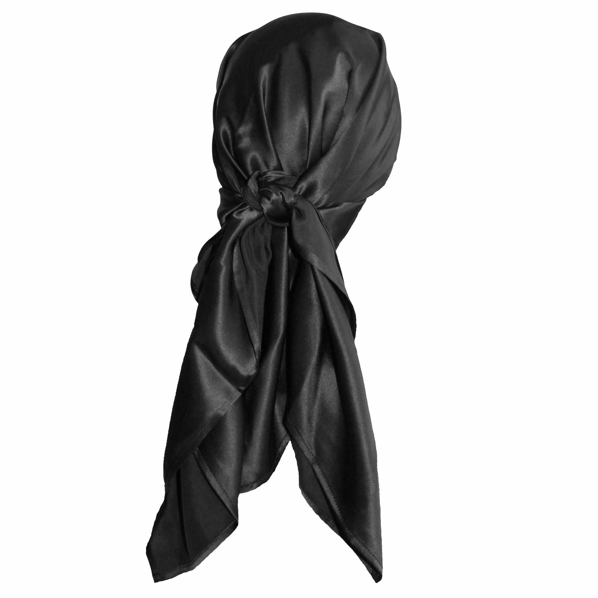 Long Pure Silk Head Scarf for Hair at Night