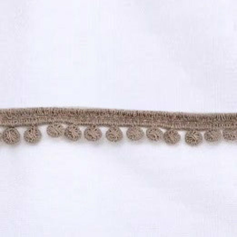 BOVI Bitsy Dots Luxury Bedding White/Taupe Fine Linens