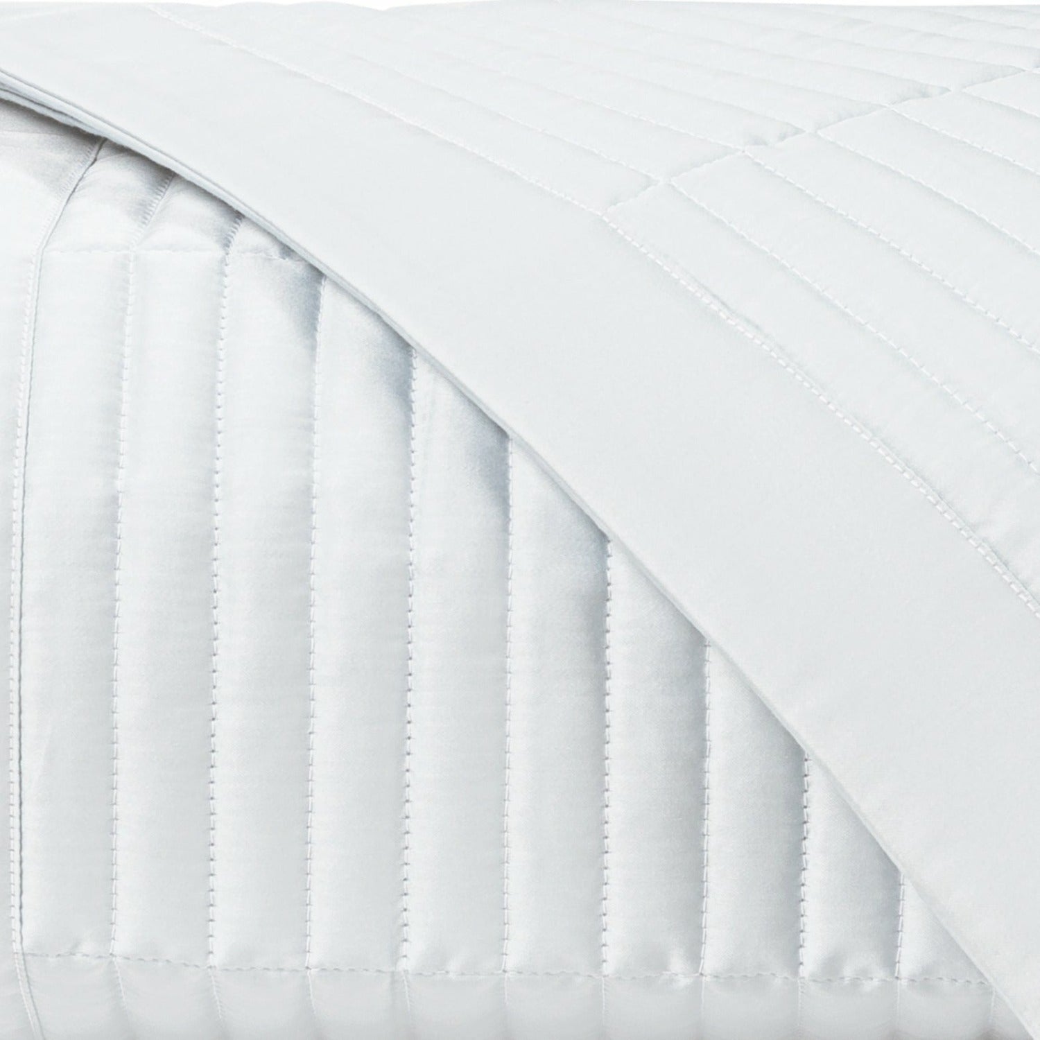 Home Treasures Channel Pattern Quilted Bedding White Fine Linens