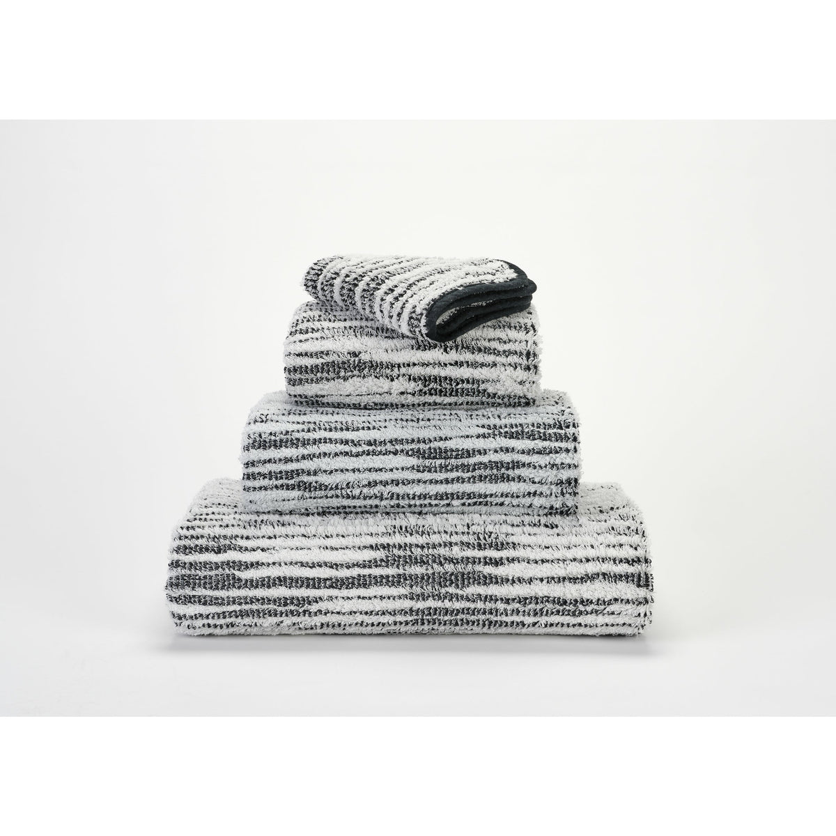Abyss Cozi Bath Towels Stack Black (990) Fine Linens