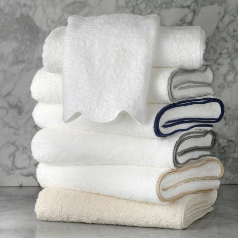 Stack Colors of Matouk Cairo Bath Towels and Mats