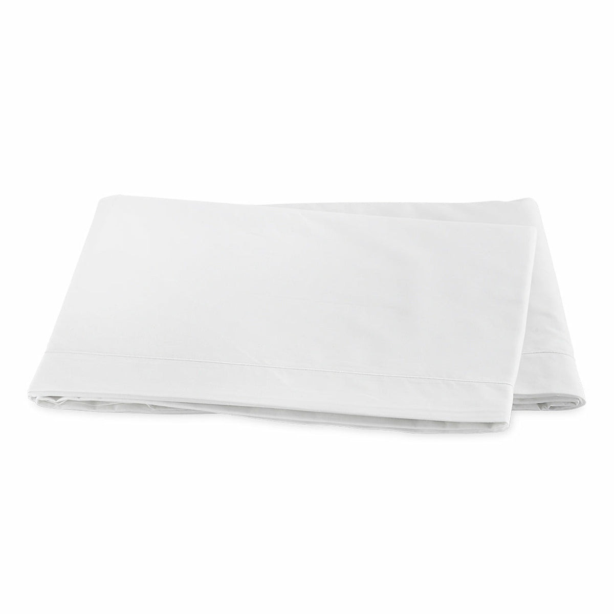 Matouk Ceylon Satin Stitch Bedding Flat Sheet White