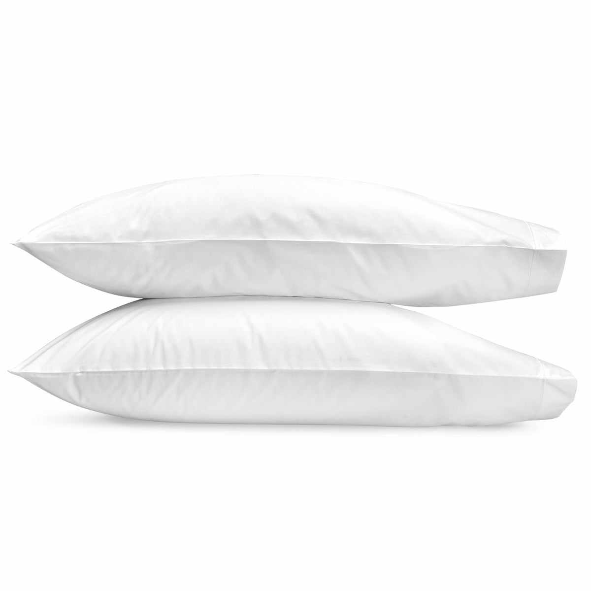 Matouk Ceylon Satin Stitch Bedding Pair of two Pillowcases White