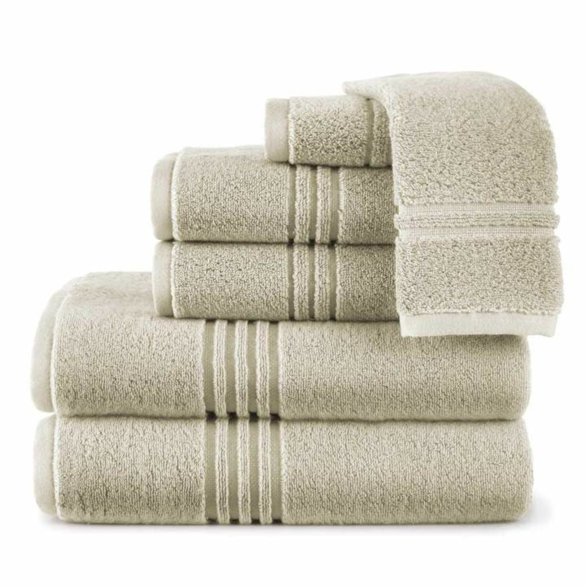 Fieldcrest Luxury Hand Towel Cotton Ebony Ivory Portugal