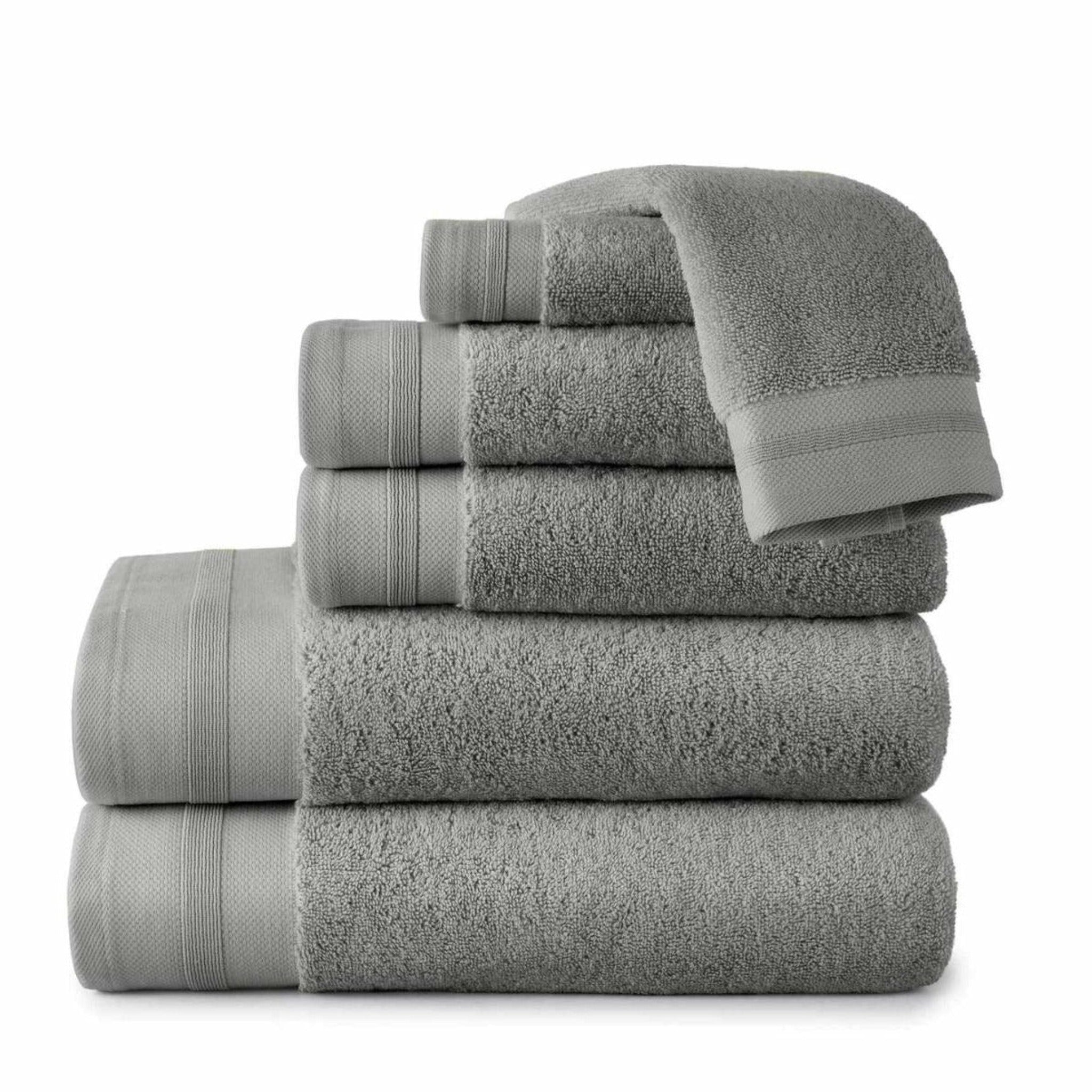 Peacock Alley 2 Bath Towels, NEW NWT, pewter light gray, Terry