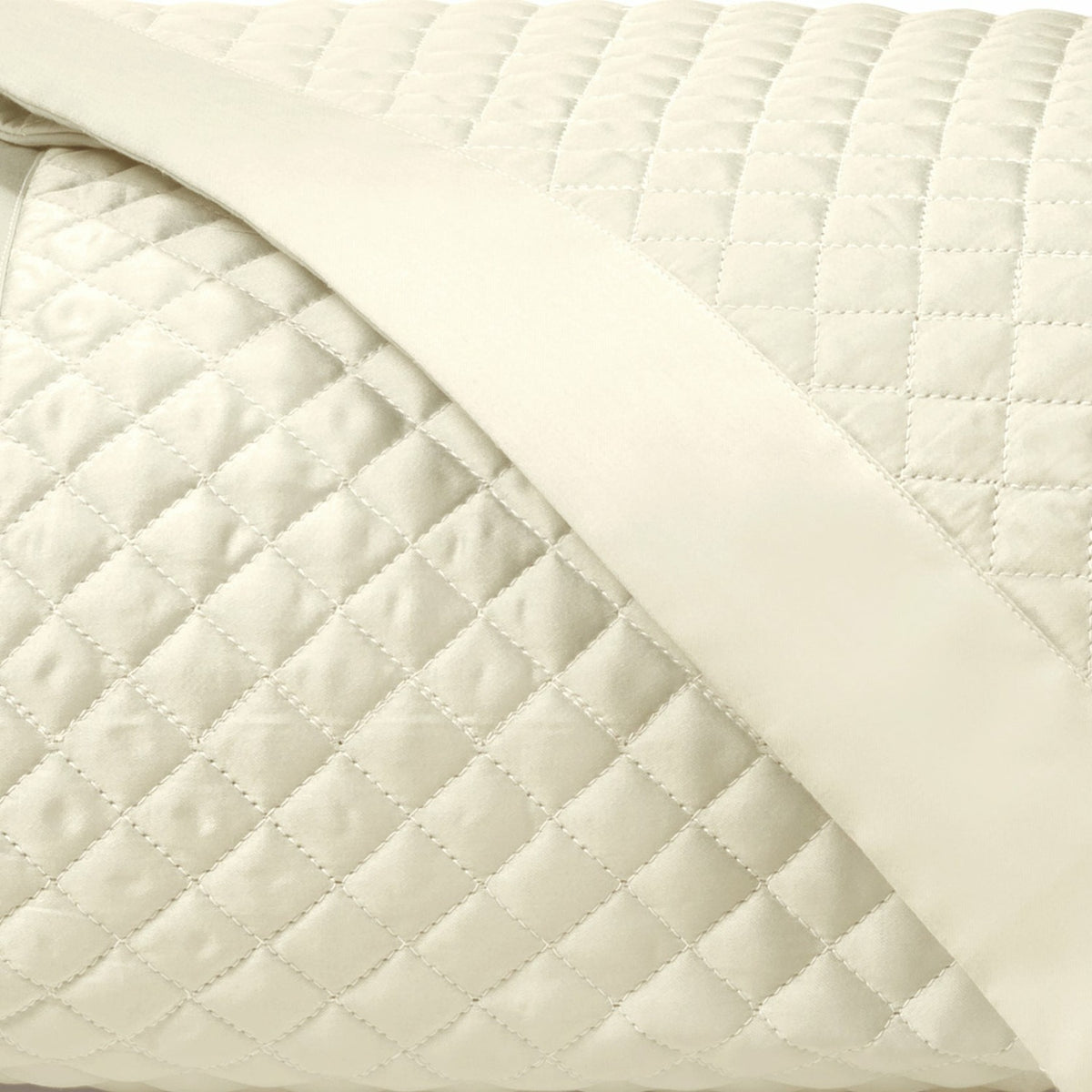 Home Treasures Diamond Pattern Quilted Bedding Ivory Fine Linens