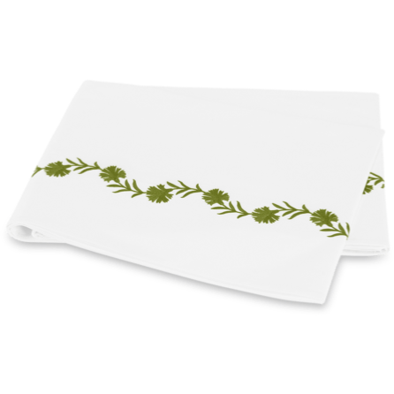 Matouk Daphne Bedding Flat Sheet Collection Grass Fine Linens