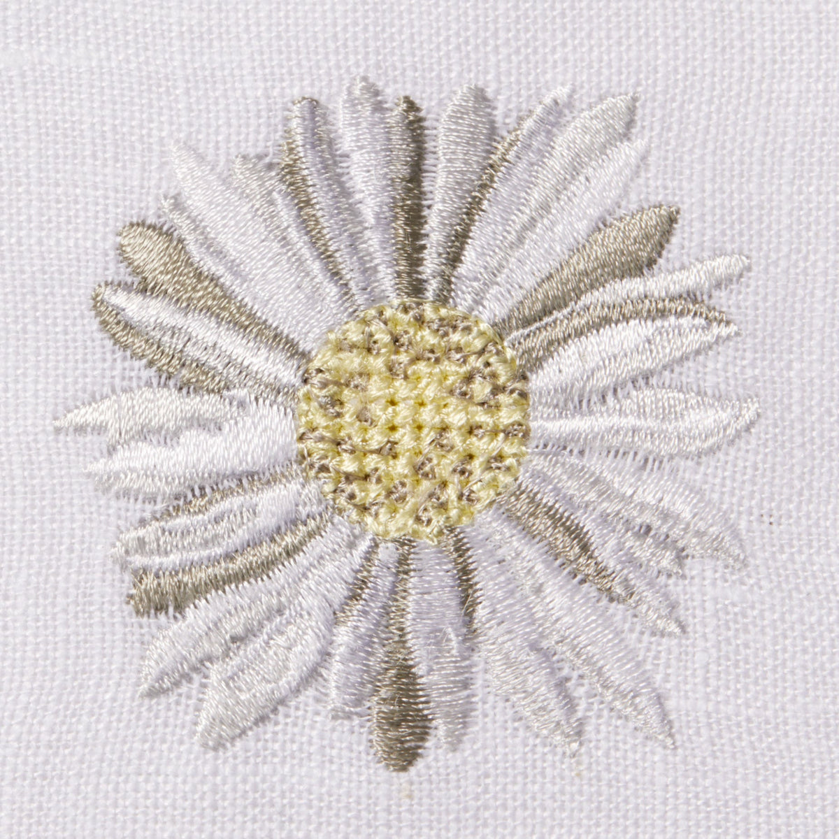 Sferra Fiori Embroidered Cocktail Napkin Swath Daisy Fine Linens