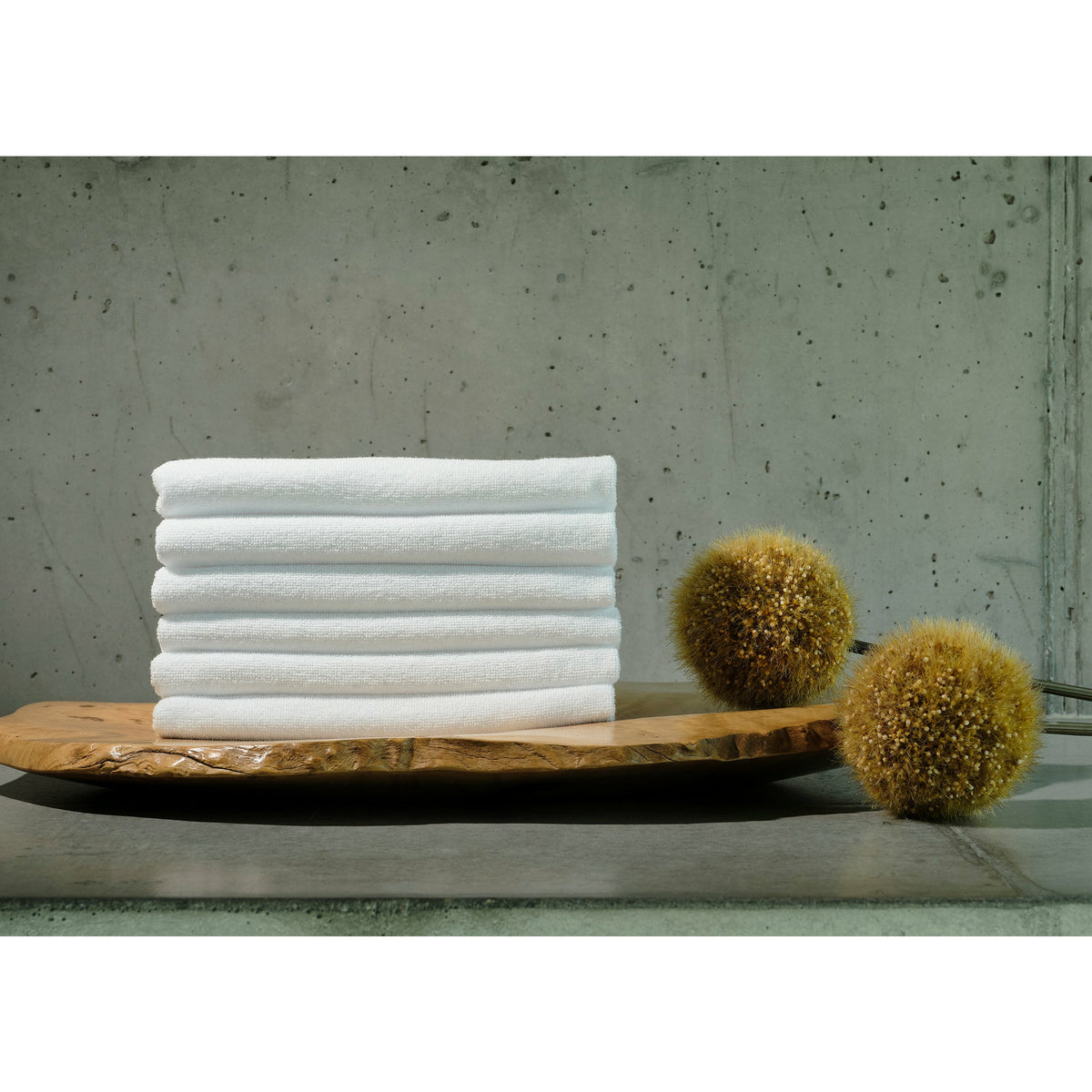 Abyss Spa Bath Towels White Lifestyle Fine Linens