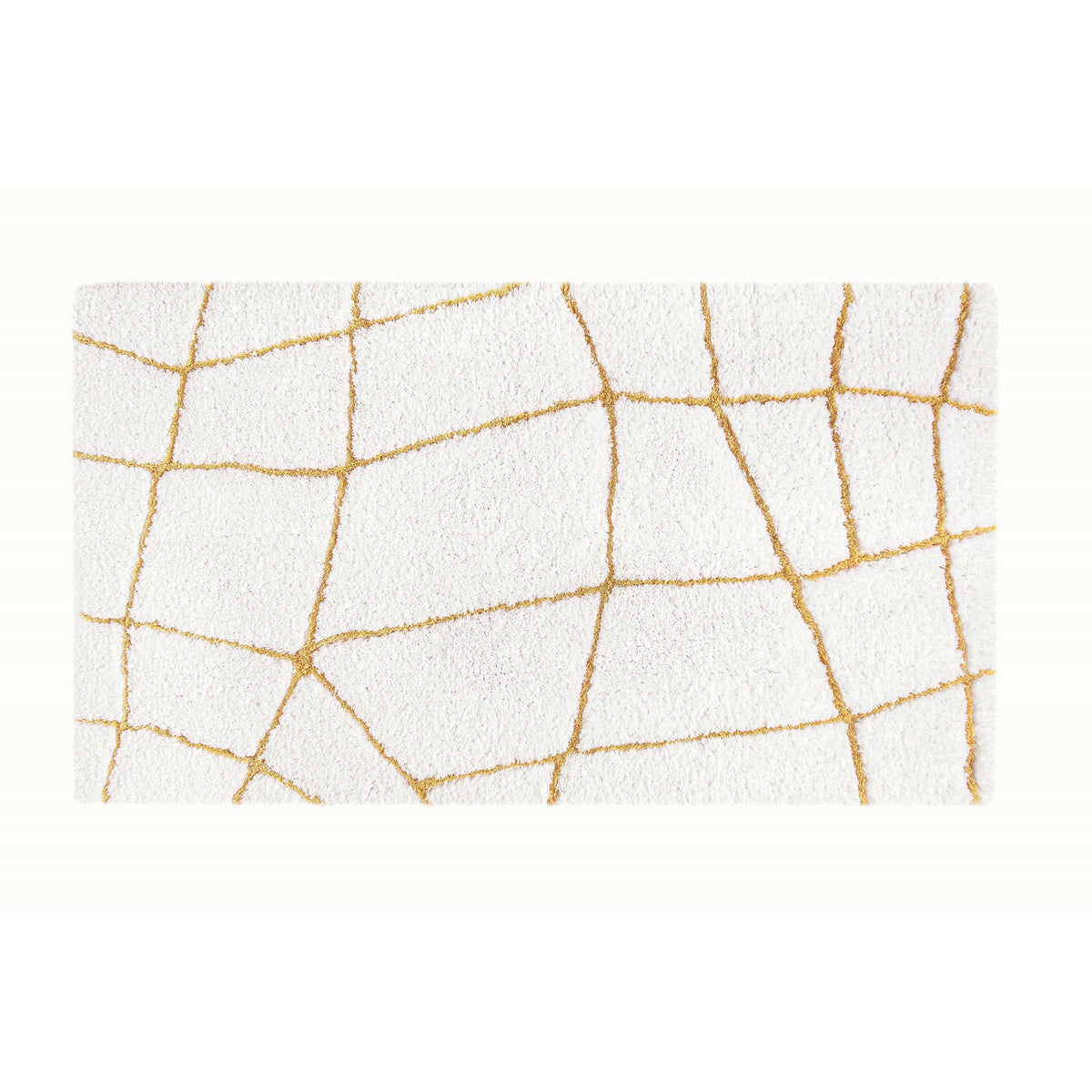Graccioza Amalia Bath Towels and Rugs Bath Rug White/Gold Fine Linens