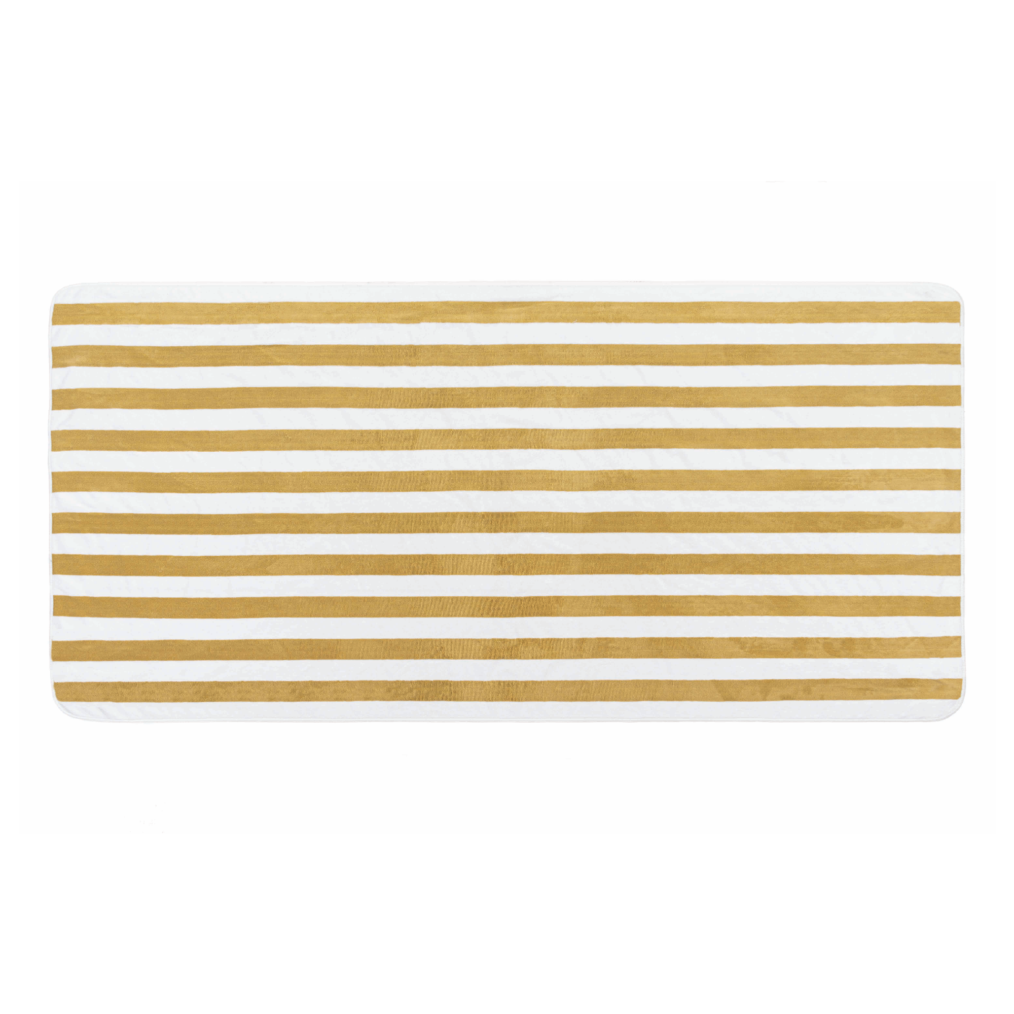 Top View of Graccioza Aveiro Beach Towel in Gold Color