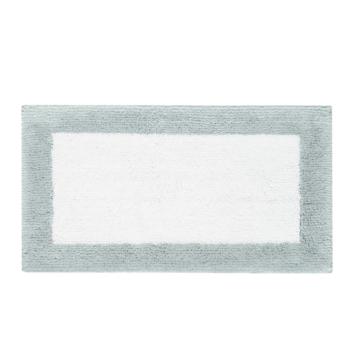 Clear Image of Graccioza Bicolore Bath Rugs in Sea Mist White