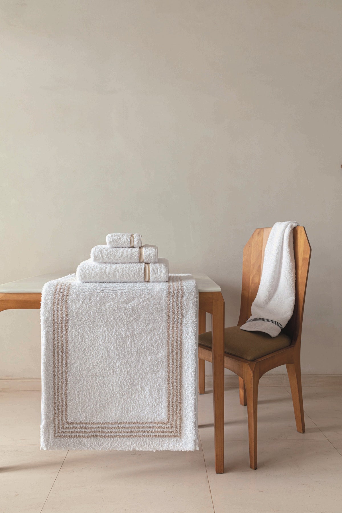 Lifestyle Image of Graccioza Bourdon Bath Towels and Rugs