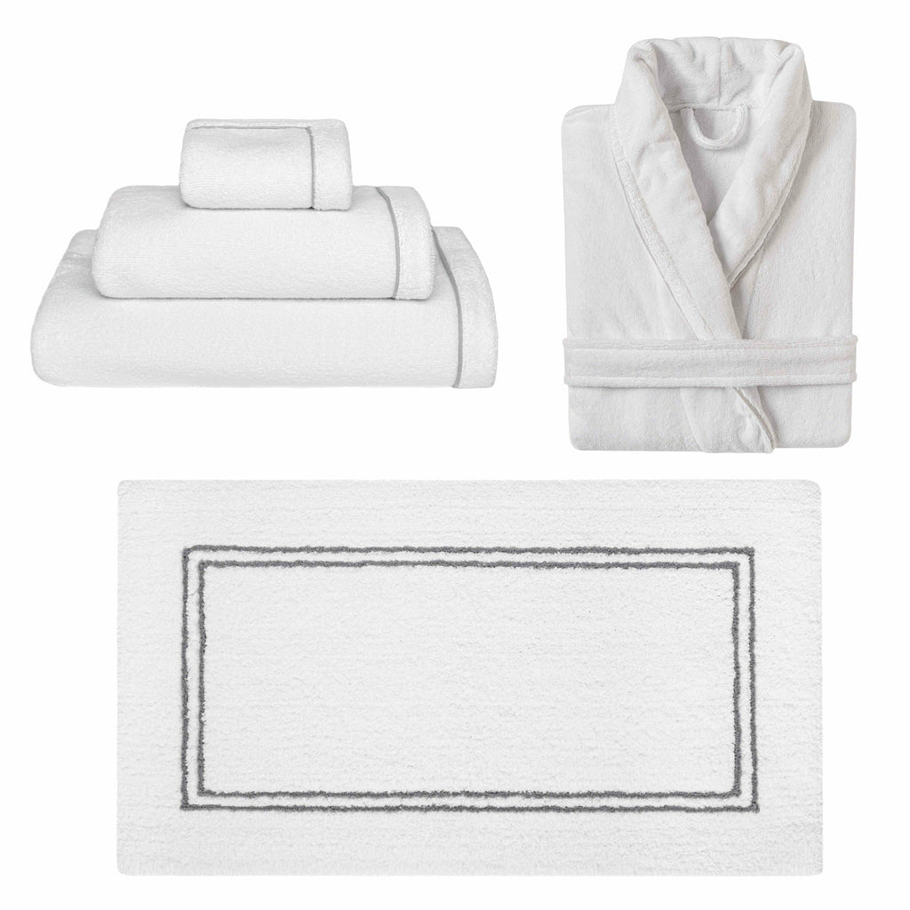 Graccioza Continental Bath Linens - Silver