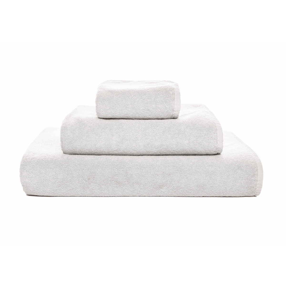 Stack of Graccioza Cool Bath Towels in Color Cloud