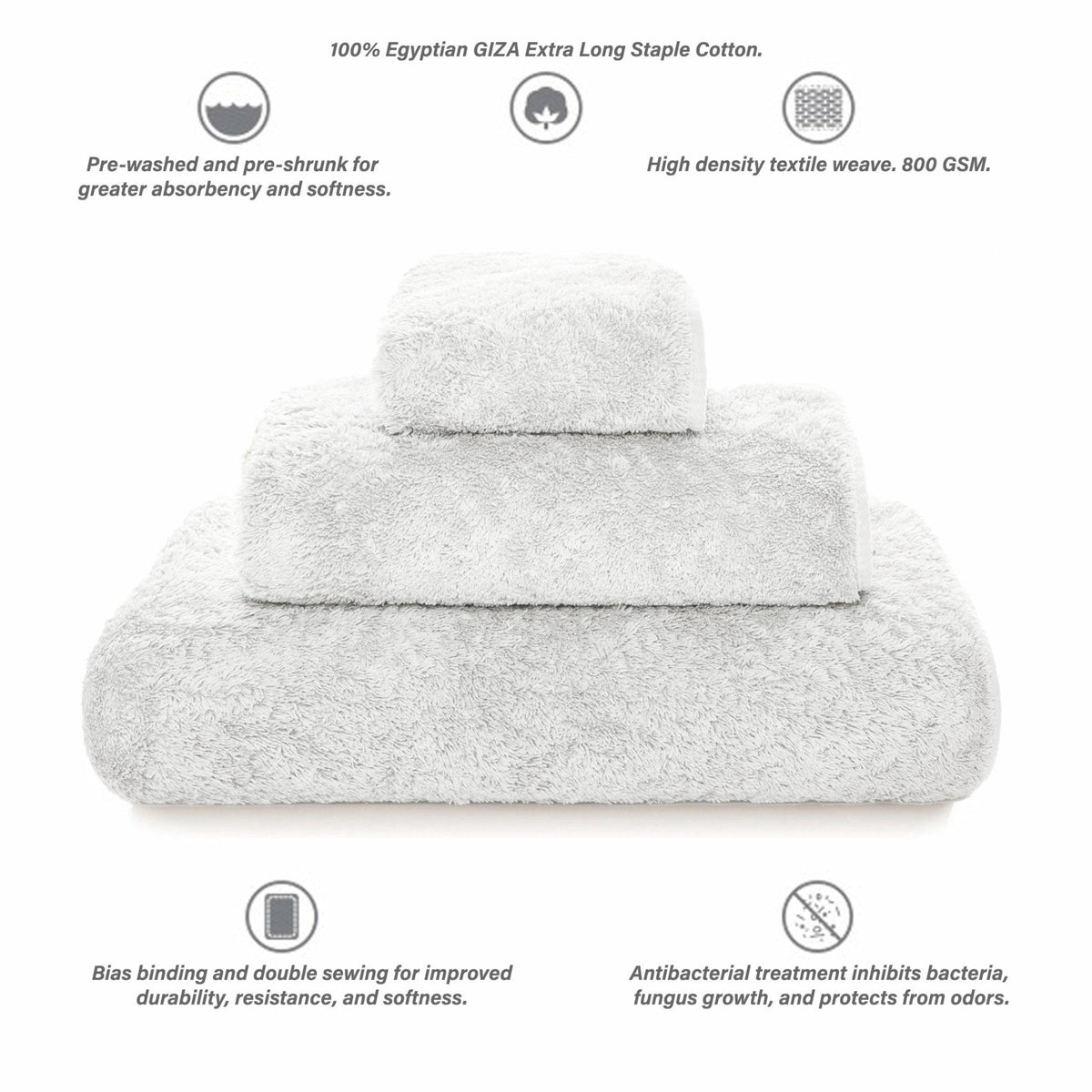 Infographic of Graccioza Egoist Bath Towels Cloud Color