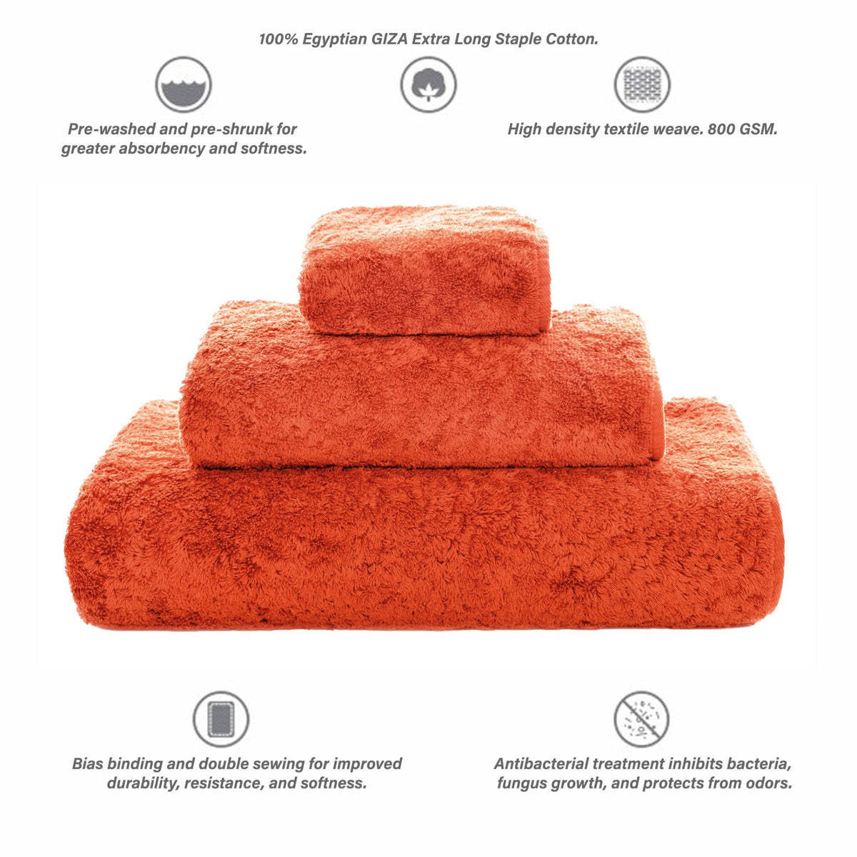 Infographic of Graccioza Egoist Bath Towels Spicy Color
