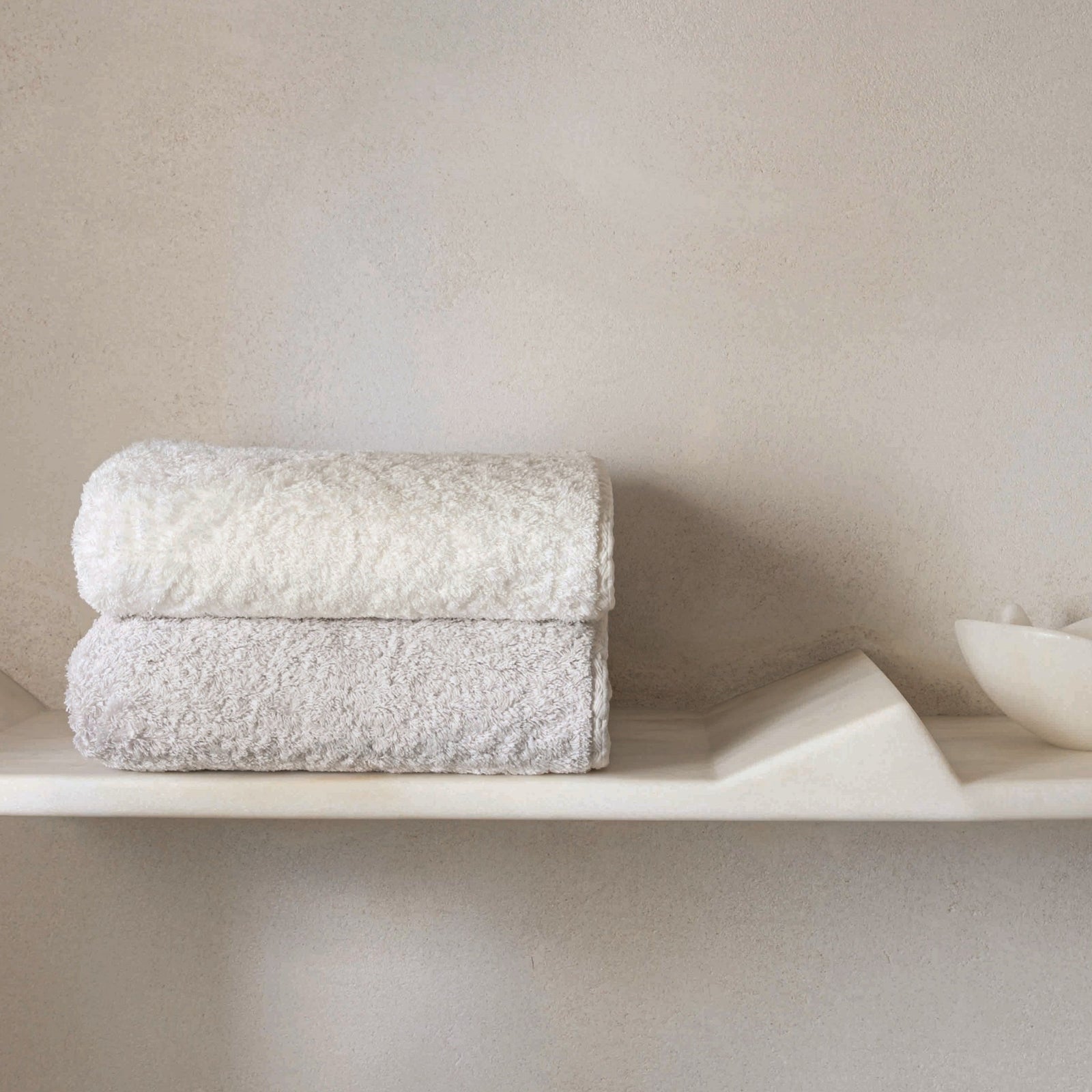 Folded Graccioza Grand Egoist Bath Towels in Lifestyle