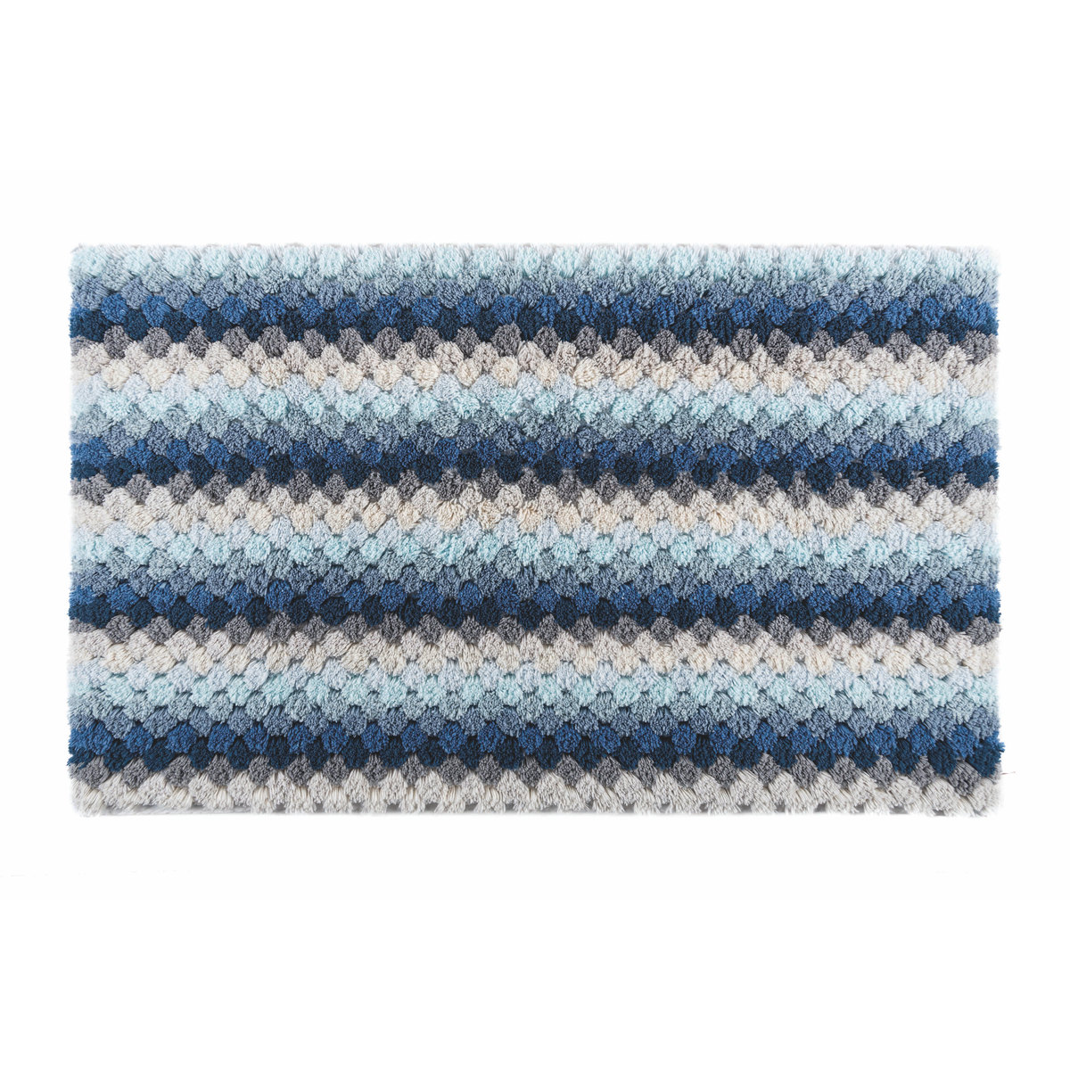 Top View of Graccioza Lollypop Bath Rug Against White Background in Color Blue
