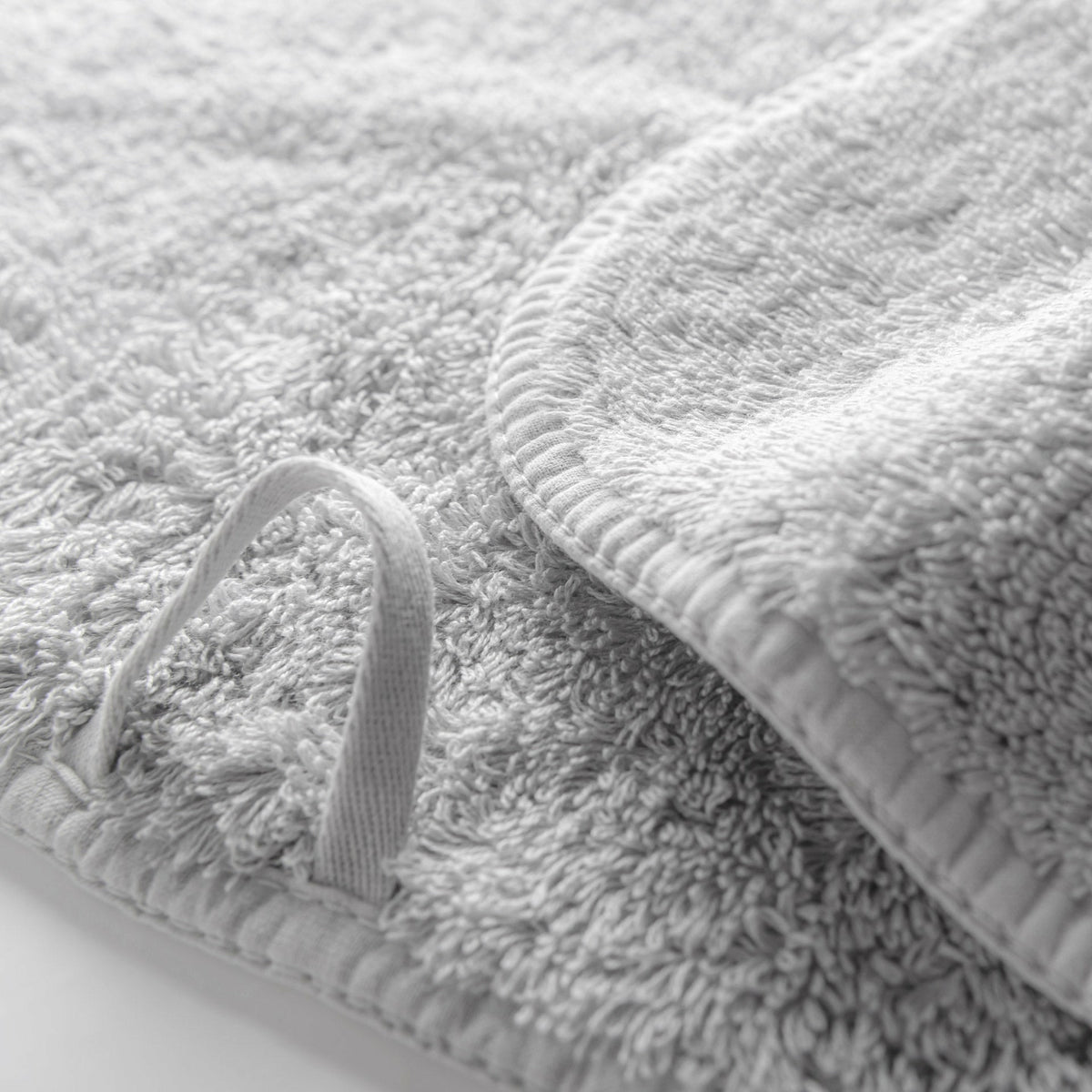 Graccioza Long Double Loop Bath Towels Close Up Silver Fine Linens
