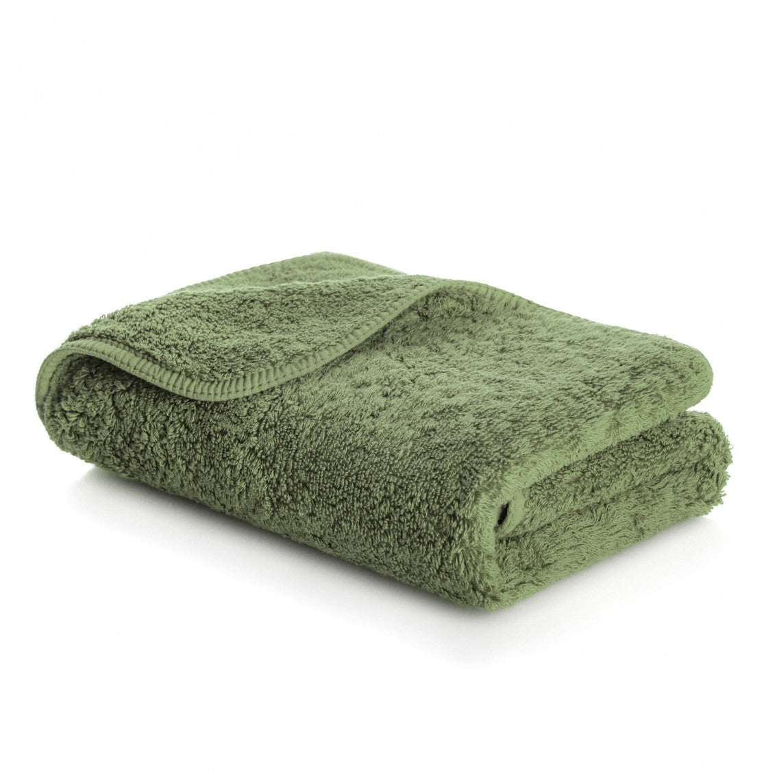 Folded Graccioza Long Double Loop Bath Towel in Jade Color
