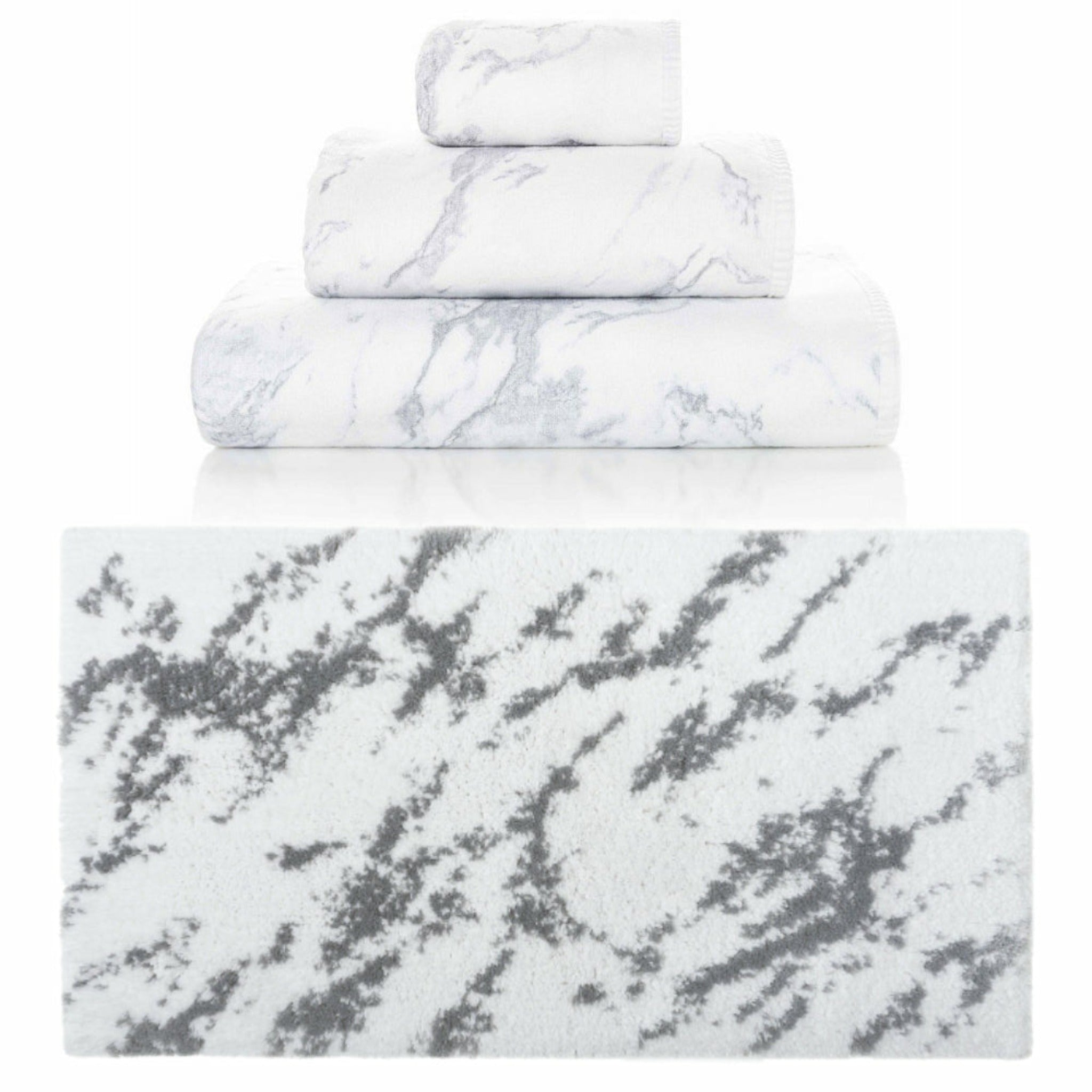 Graccioza Venice Bath Towels and Rugs (Multi/Grey)