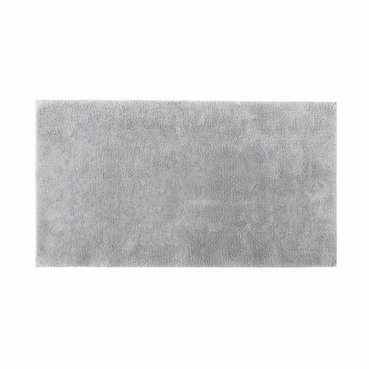 Silver Color Graccioza Plain Egoist Bath Rug against a White Background