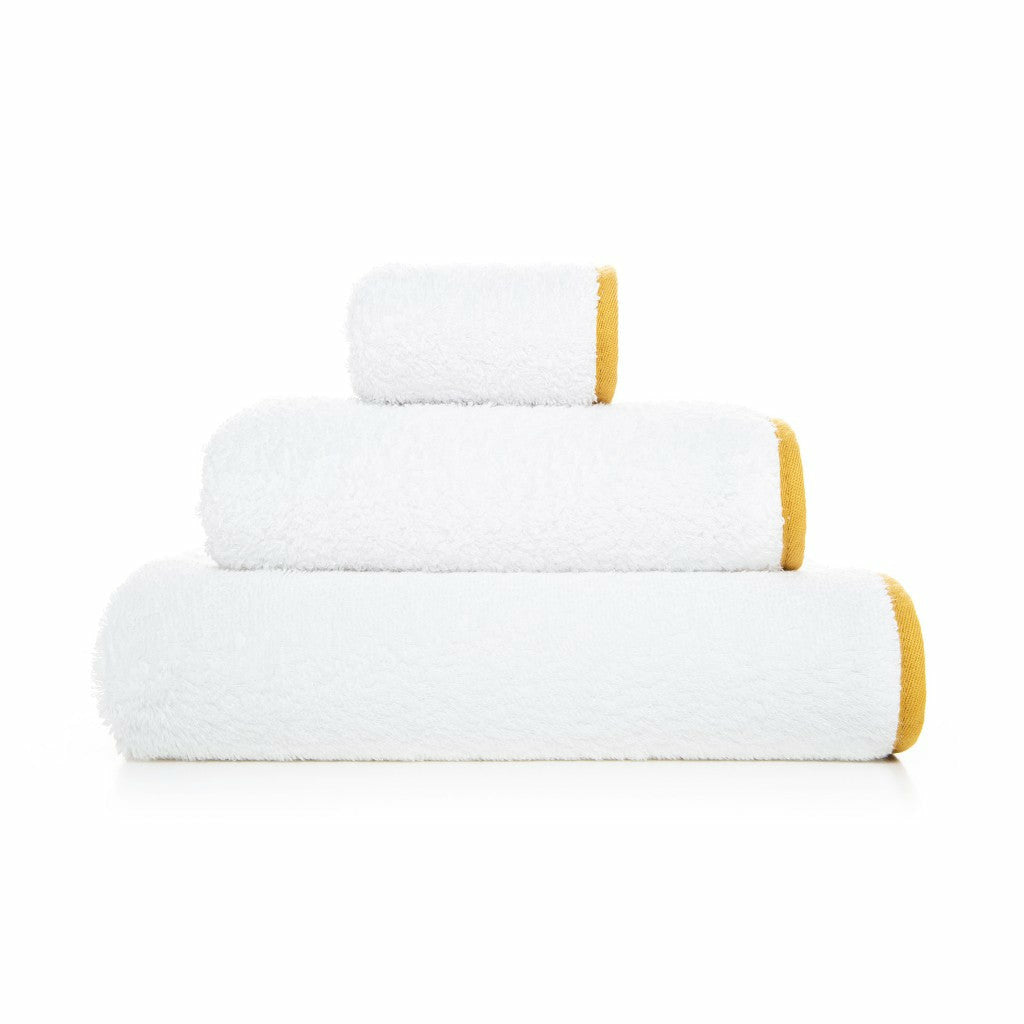 Graccioza Portobello Bath Towels and Rugs Stack Gold Fine Linens