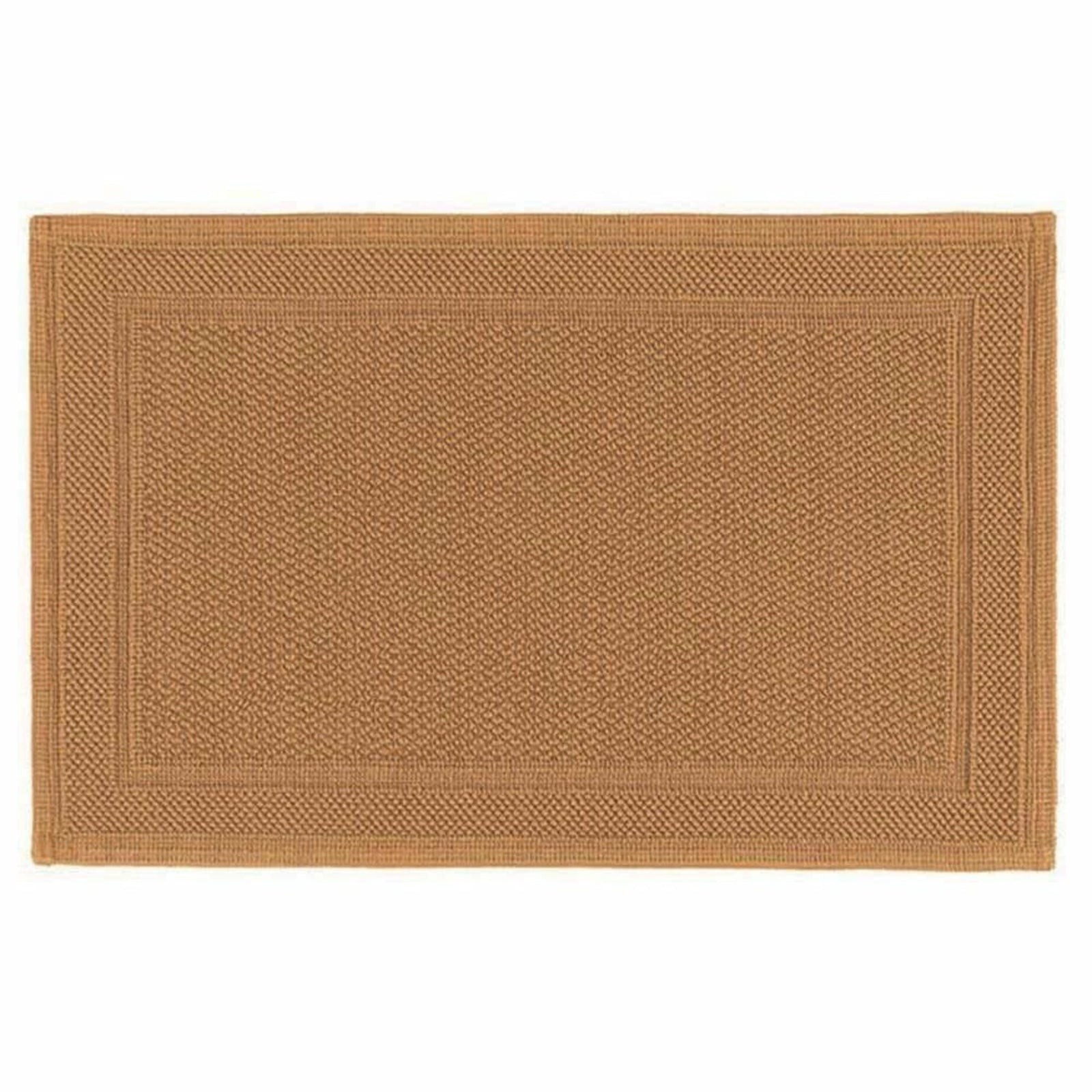 Graccioza Bee Waffle Woven Bath Mat Camel Fine Linens