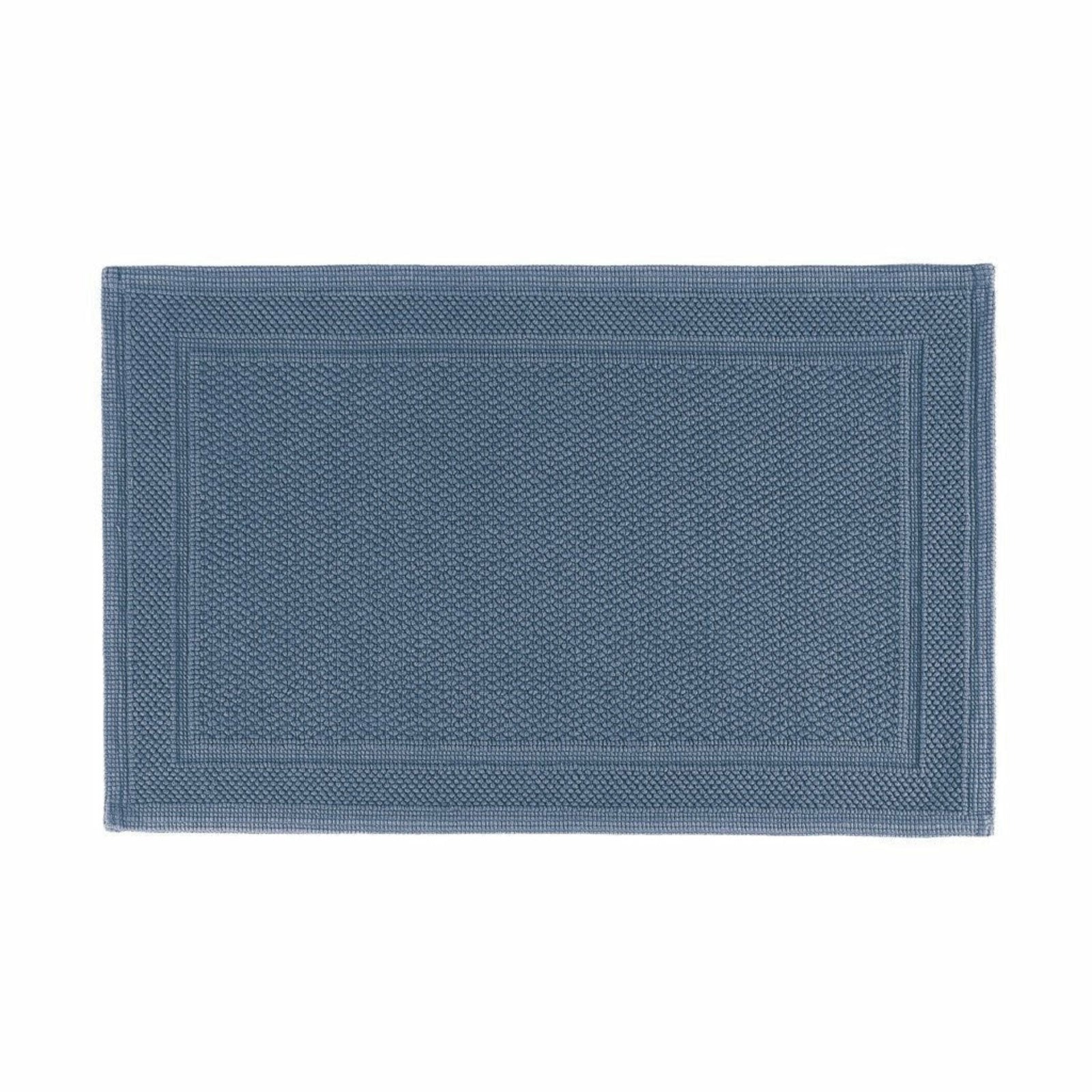 Graccioza Bee Waffle Woven Bath Mat Cobalt Fine Linens