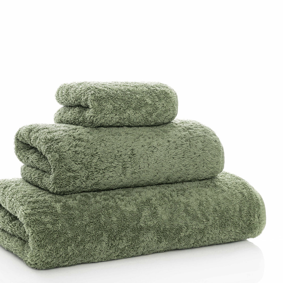 Graccioza Egoist Bath Towels Stack Jade Fine Linens