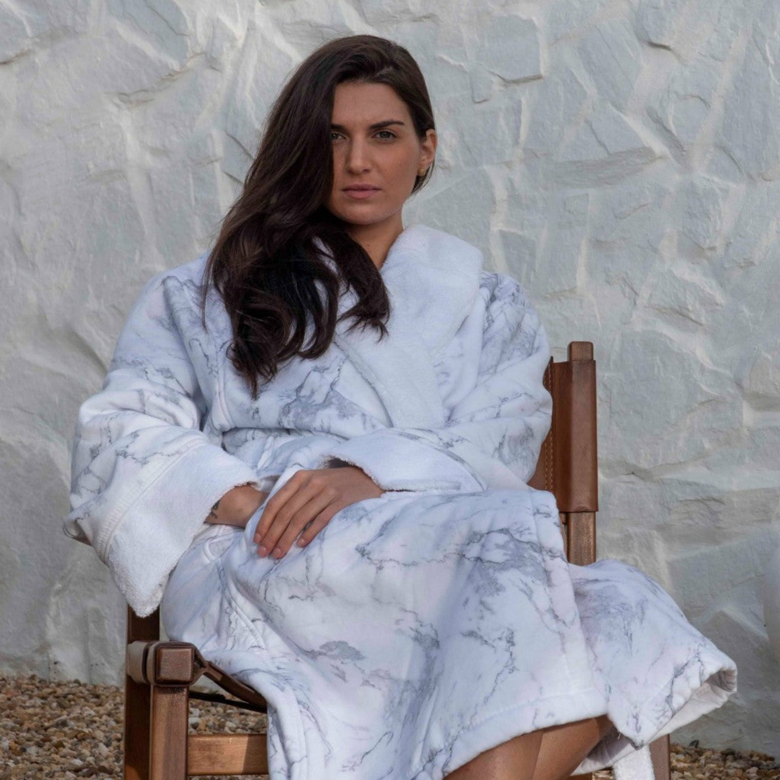 Graccioza Mabel Shawl Collar Bath Robes Main Multi Fine Linens