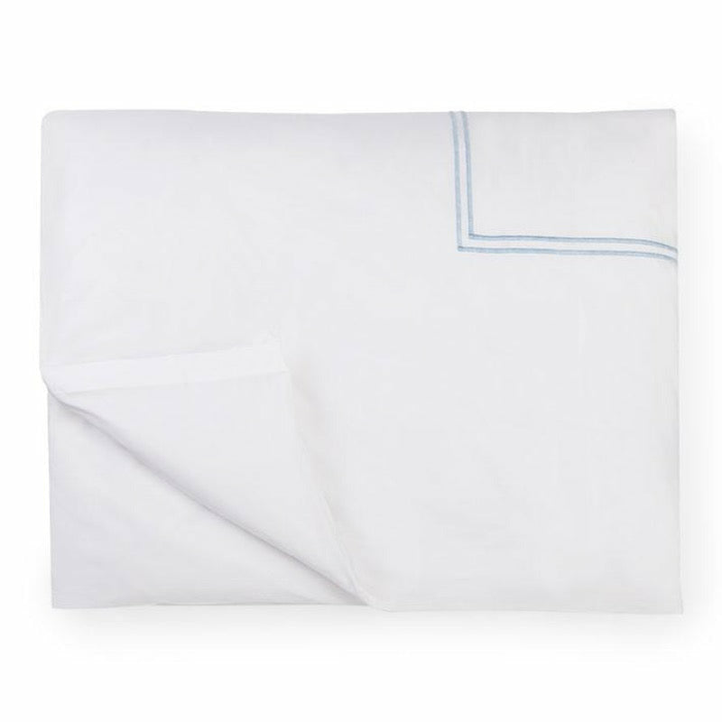 Sferra Grande Hotel Collection Duvet Cover White/Blue Fine Linens