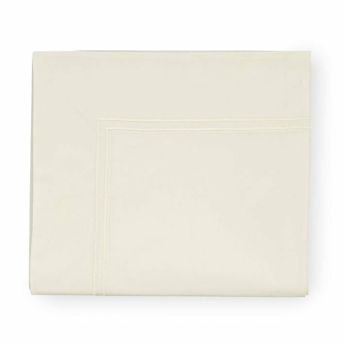 Sferra Grande Hotel Collection Flat Sheet Ivory/Ivory Fine Linens