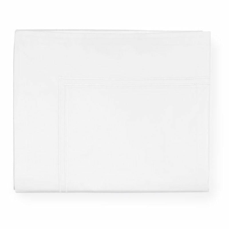 Sferra Grande Hotel Collection Flat Sheet White/White Fine Linens
