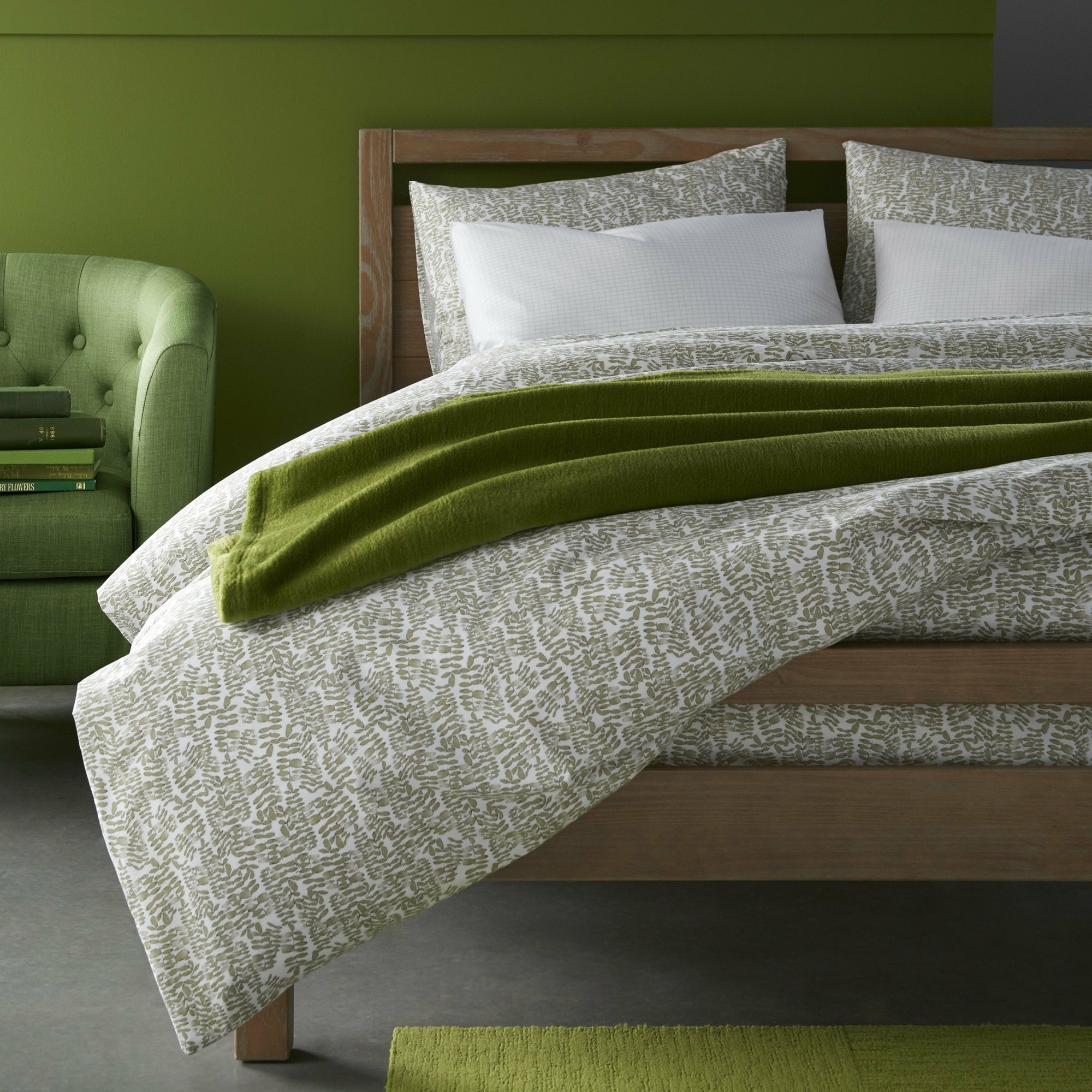 Peacock Alley Fern Bedding Main Olive Fine Linens