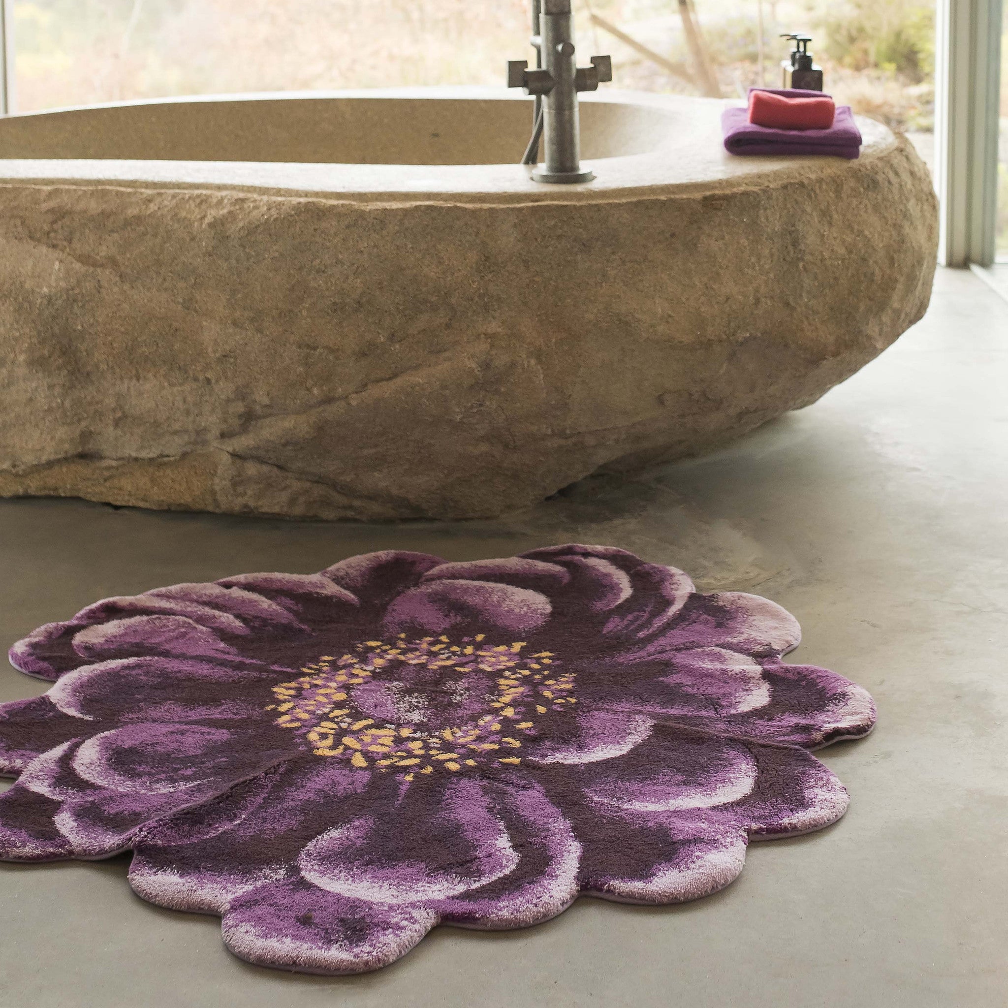 Luxury Floral Bath Mat Anti Slip Bathroom Carpet Floor Mats Quick