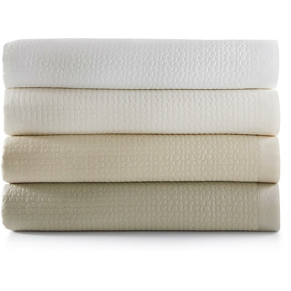 Peacock Alley Hamilton Coverlets and Shams Stack White Fine Linens