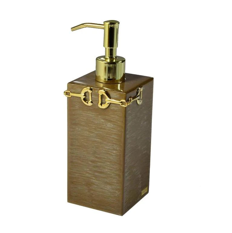 Mike and Ally Hampton Bath Accessories Cocoa Gold Box Pump