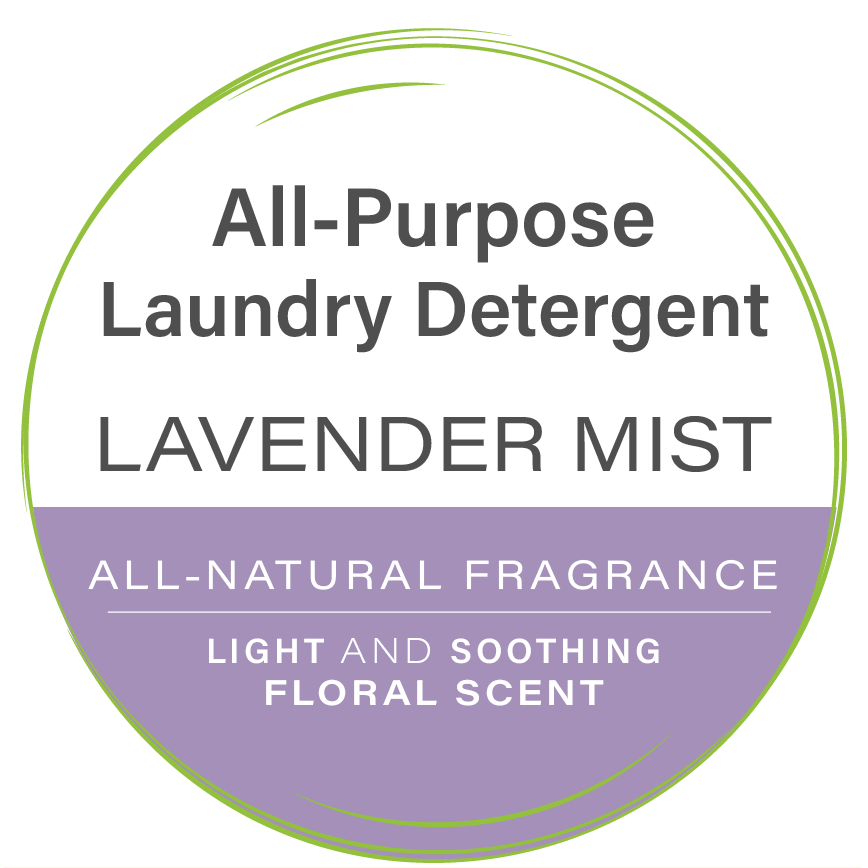 Bottle Sizes and Refill Pack of Heritage Park Luxury All Purpose Laundry Detergent with Lavender Mist Scent