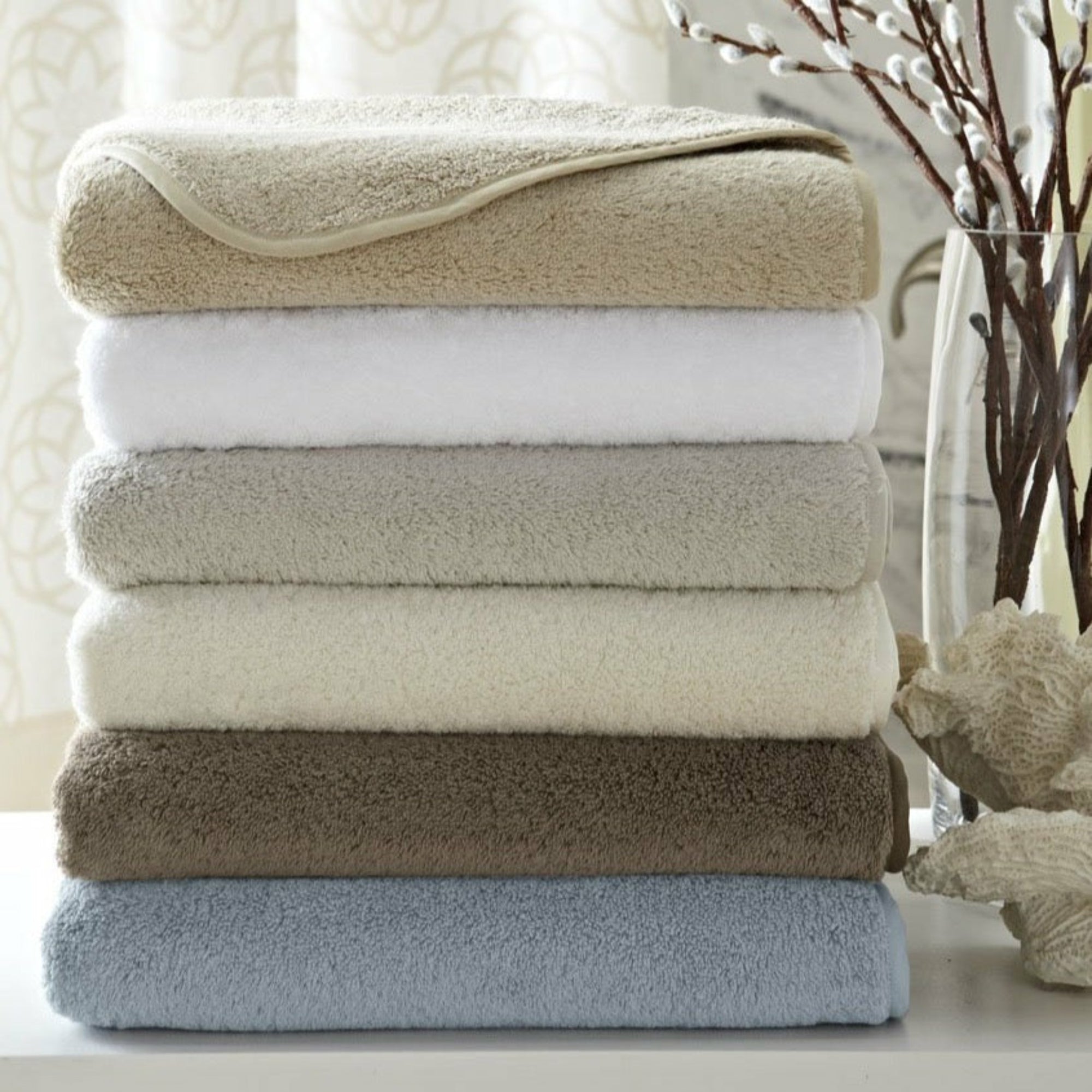 Home Treasure Izmir Towels Stack Main Fine Linens