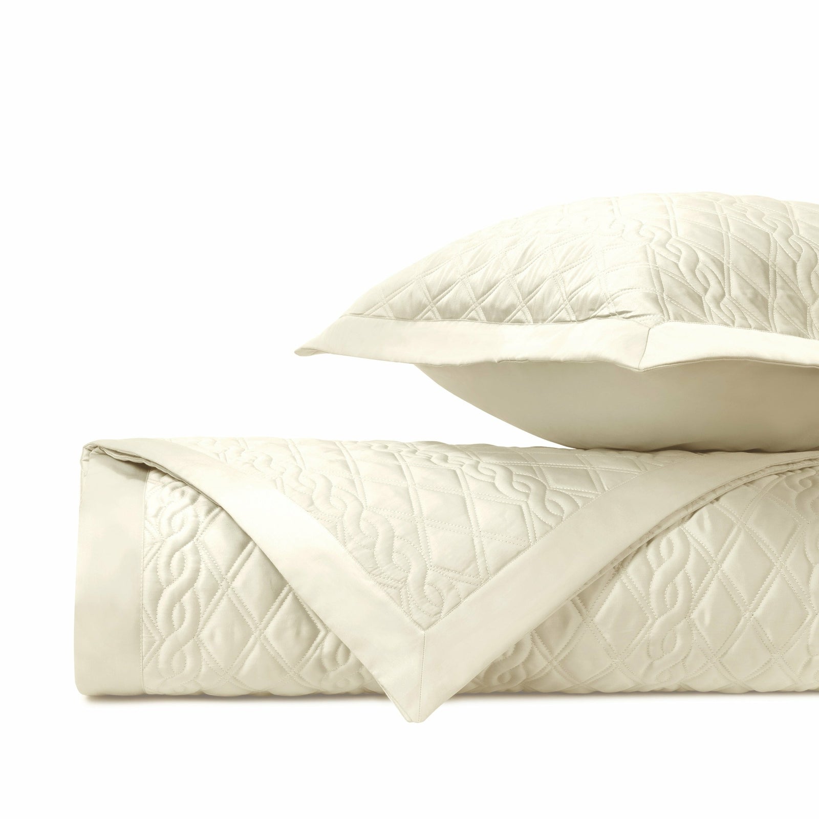 Home Treasures Abbey Quilted Bedding Fine Linens Ivory