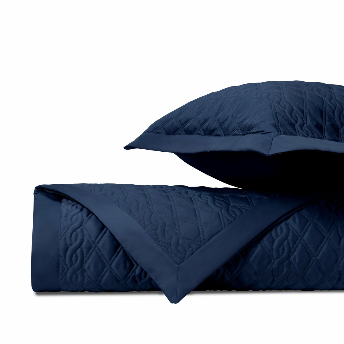 Home Treasures Abbey Quilted Bedding Fine Linens Navy Blue