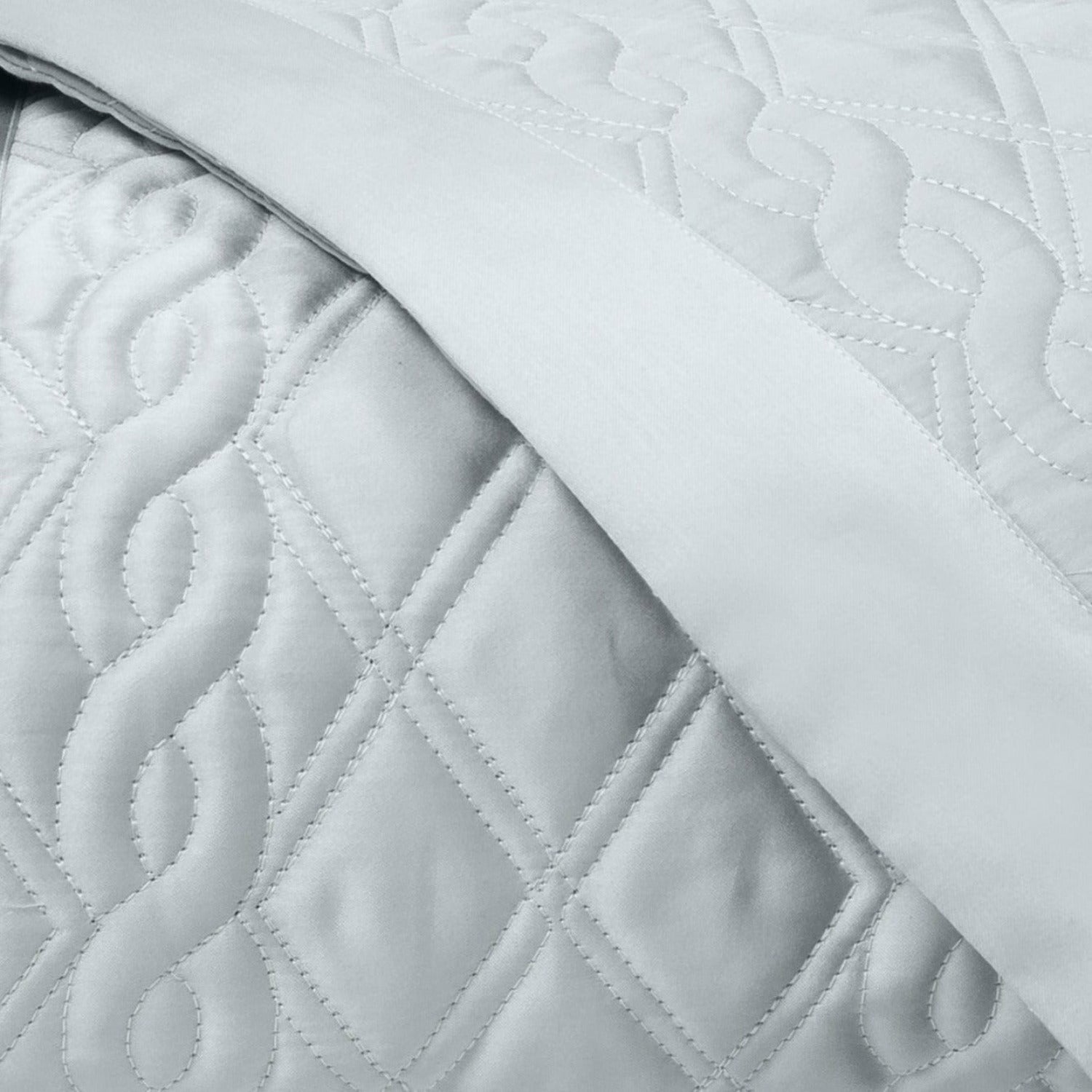 Home Treasures Abbey Quilted Bedding Fine Linens Blue/Gray