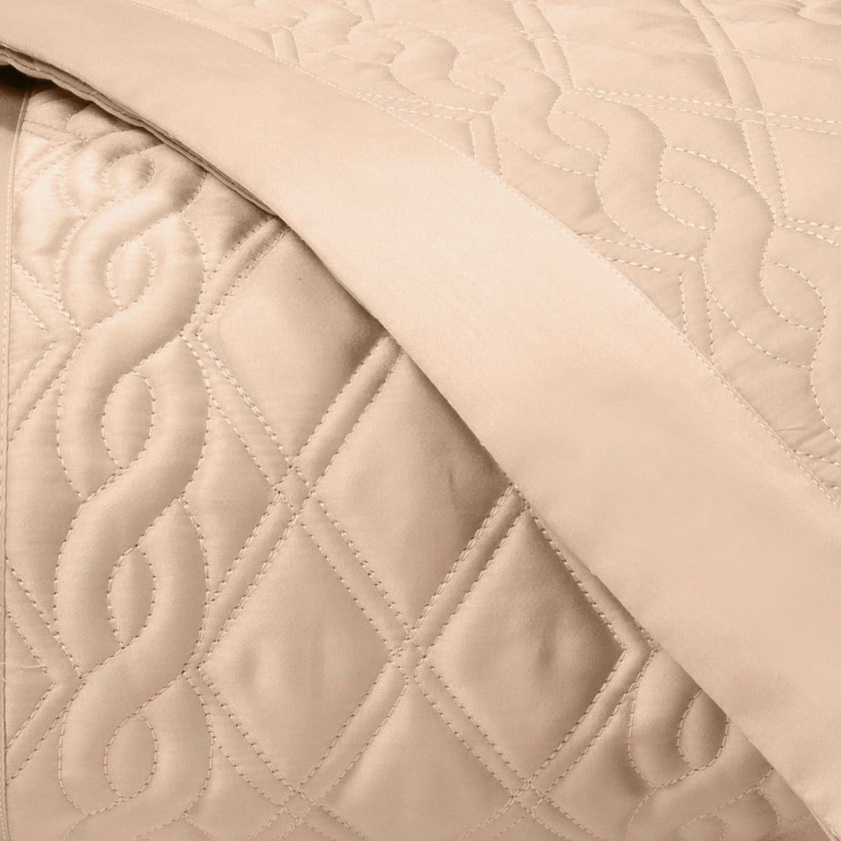 Home Treasures Abbey Quilted Bedding Fine Linens Swatch  Blush