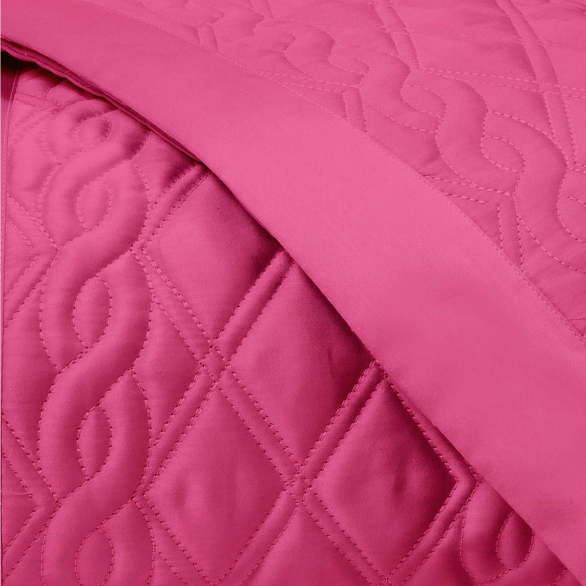 Home Treasures Abbey Quilted Bedding Fine Linens Swatch Bright Pink
