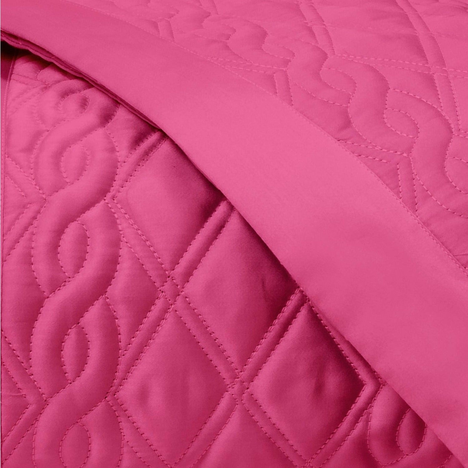 Home Treasures Abbey Quilted Bedding Fine Linens Bright Pink