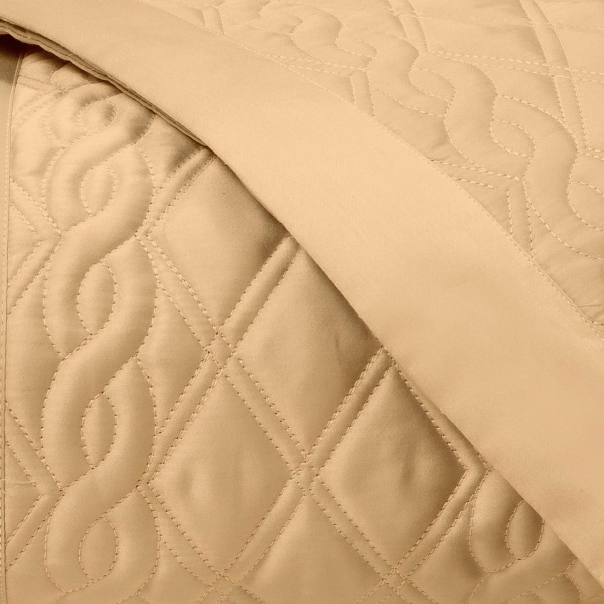 Home Treasures Abbey Quilted Bedding Swatch  Gold